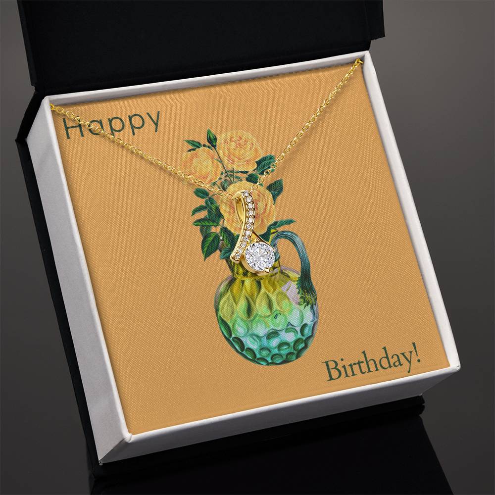 Birthday Gift for Her Alluring Beauty Necklace Floral Design