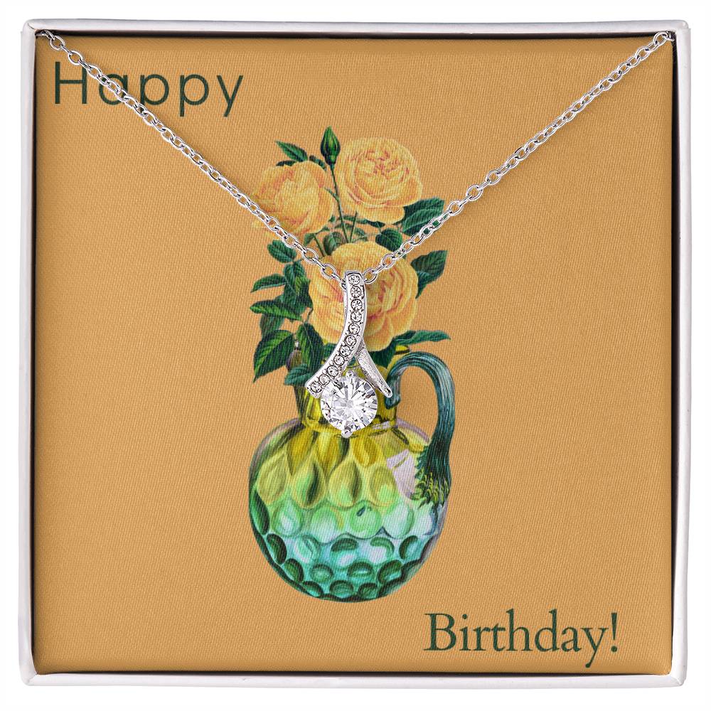Birthday Gift for Her Alluring Beauty Necklace Floral Design