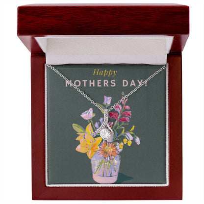 Mother's Day Alluring Beauty Necklace Gift for Her Floral Design Perfect for Wife Mother Aunt Grandmother Sister Friend