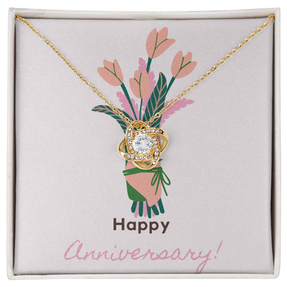 Anniversary Gift for-Enduring Love Knot Necklace