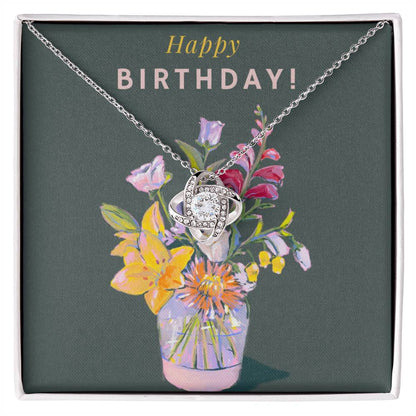 Birthday Gift for Her Enduring Love Knot Necklace