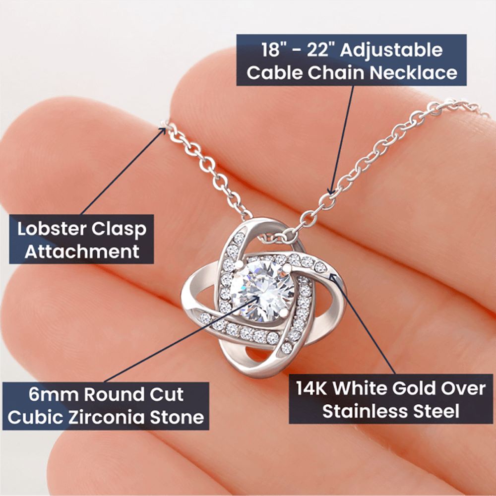 Anniversary Gift for-Enduring Love Knot Necklace