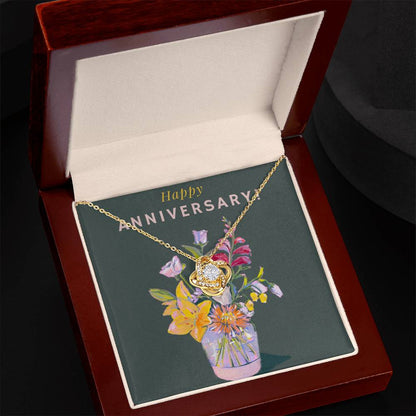 Anniversary Gift for Her Enduring Love Knot Necklace