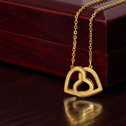Interlocking Hearts Necklace Gift For Her