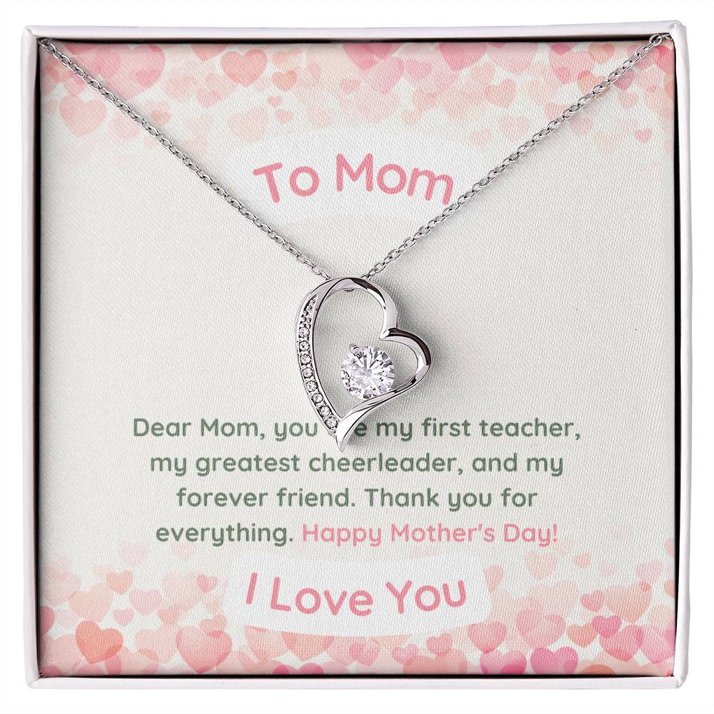Mother's Day Love Necklace and Bouquet Gift Set For Mom